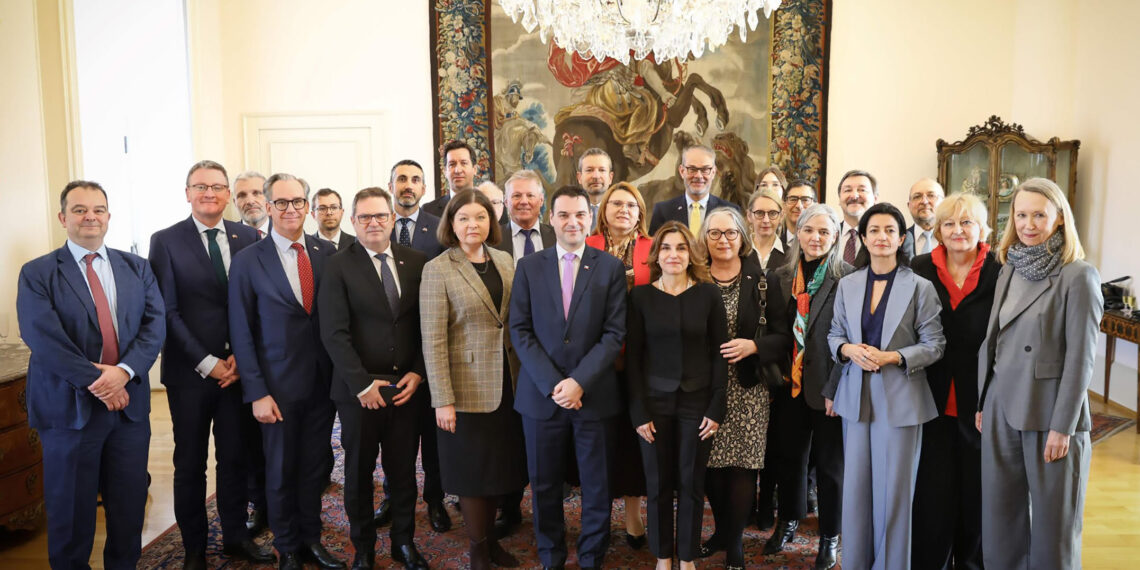 Foreign Minister Petr Macinka met with Ambassadors accredited to the Czech Republic at the Czernin Palace in Prague